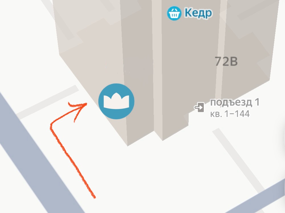 Вход на карте